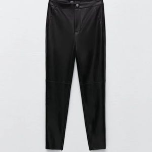 ZARA leather hi rise legging BNWT